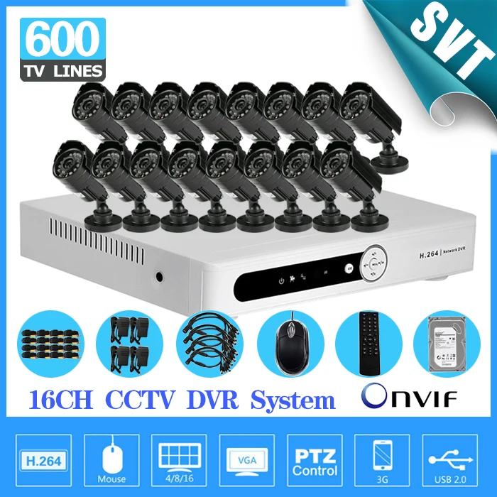 Охранных 16ch наблюдения сетевой видеорегистратор Recorder 16 каналов День Ночь