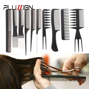 Расчески для мужчин и женщин, набор кистей для волос, антистатические, для мытья вьющихся волос, термостойкие, с тонкими зубьями, 10 шт.