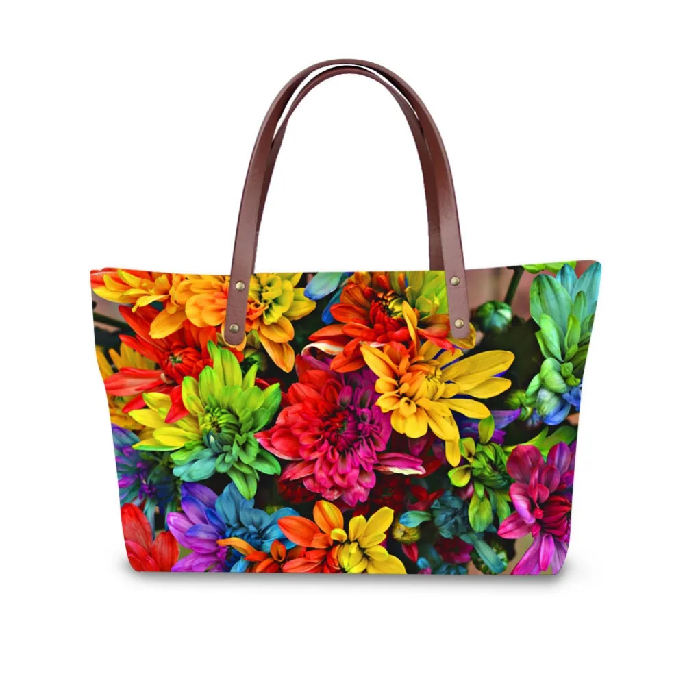 Дамская сумочка с 3D цветочным принтом женские сумки милым рисунком нот Сумочка +