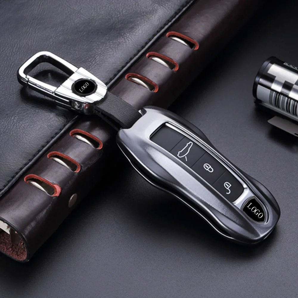 gray Дистанционного Smart Key FOB случае ключ В виде ракушки для Porsche Cayenne Macan Panamera автомобиля-охватывает автомобиль-Стайлинг - Название цвета: gray