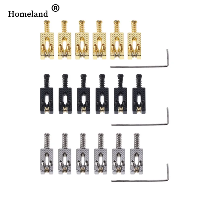 Гитарные седла с гаечным ключом 6 шт. металлический роликовый мост тройник