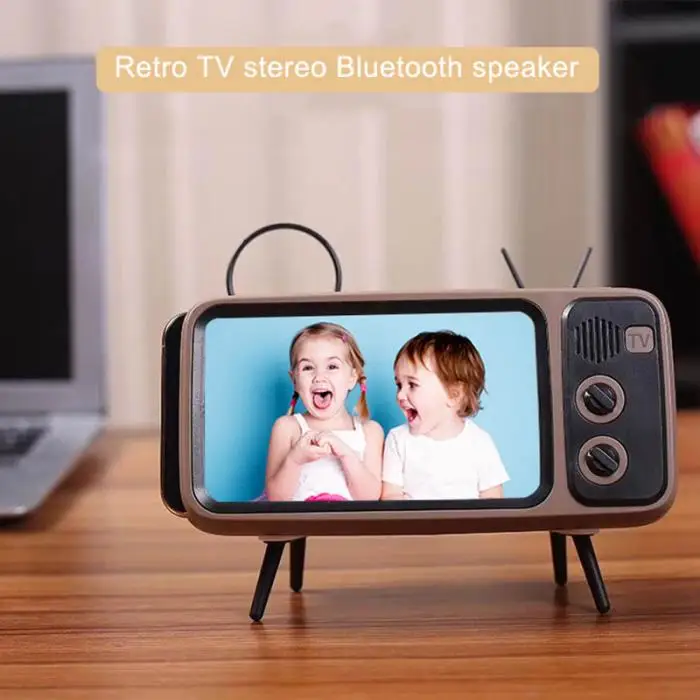 Милый Мини HIFI Bluetooth стерео динамик беспроводной супер бас динамик s USB зарядка держатель телефона DOM668