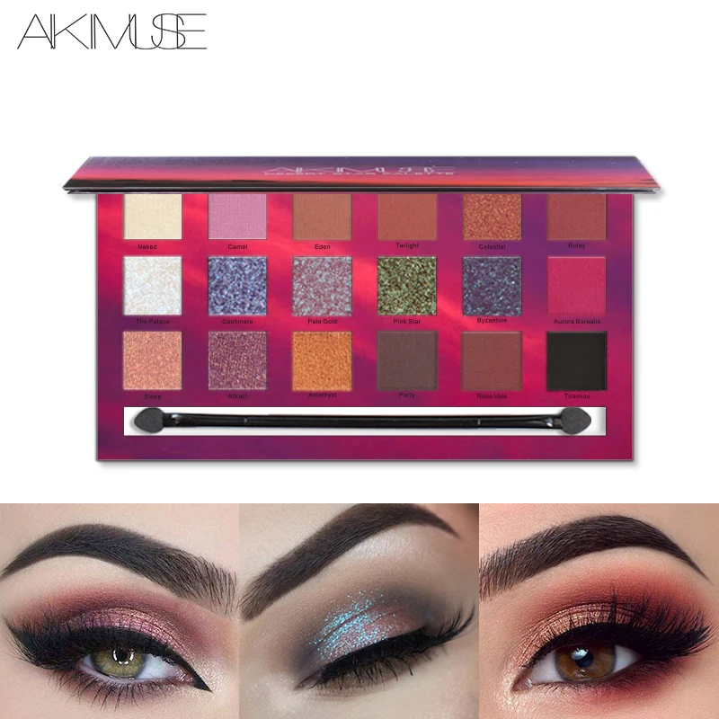 Aikimuse Очаровательная палитра теней для век 18 видов цветов Make up Палитра матовая