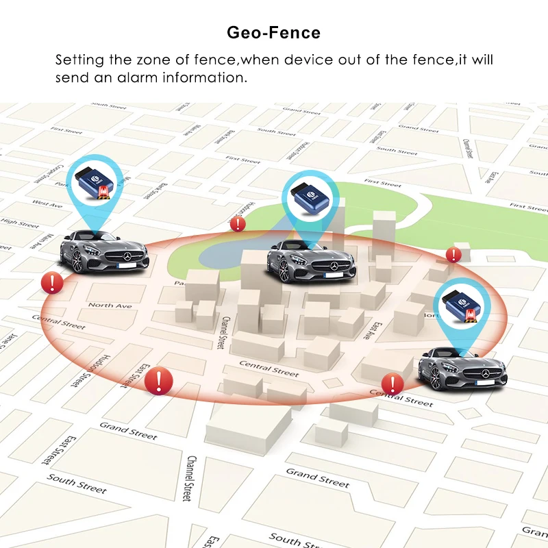 Автомобильный GPS трекер OBD2 устройство для отслеживания GSM в реальном времени