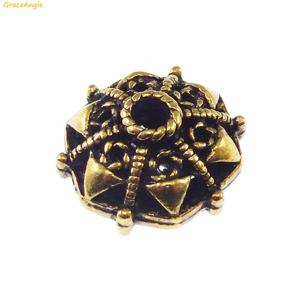 

GraceAngie 10pcs Vintage Style Spacer Beads Metal Antique Bronze Handmade Loose Beads DIY Crafts Jewelry Bracelet Findings