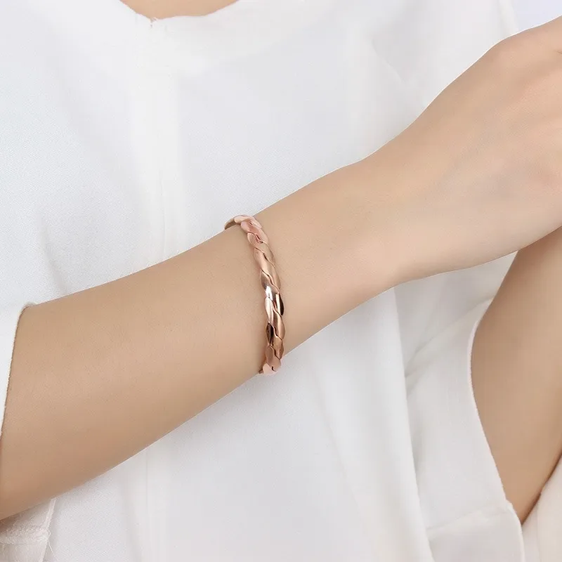 Lokaer роскошный ювелирный бренд Pulseira браслет из нержавеющей стали и браслет золотистого цвета-цветной незастегивающийся браслет ювелирные изделия для женщин