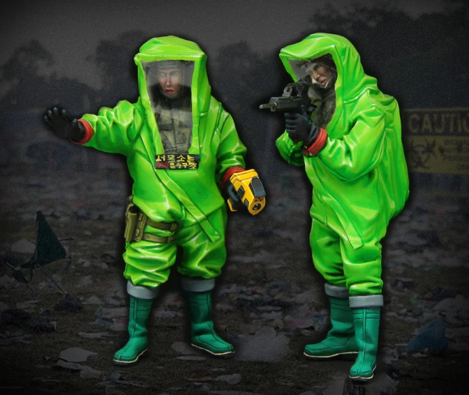 [Tuskmodel] карантинный контрольно-пропускной пункт из смолы комплект модели фигурки