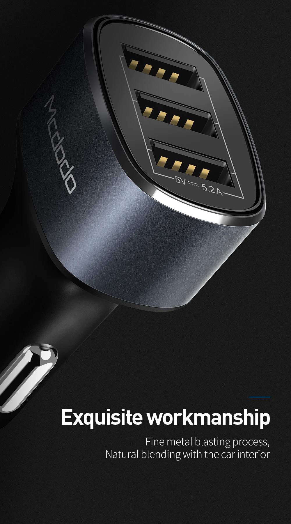 Mcdodo 3 usb порта USB Автомобильное зарядное устройство для универсального мобильного телефона 5.2A быстрое зарядное устройство для iPhone Xiaomi автомобильное зарядное устройство USB адаптер в автомобиль