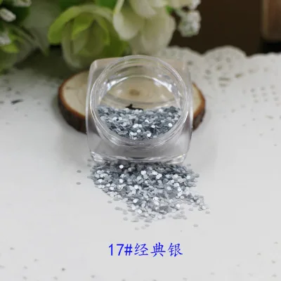 Блестящий Порошок для дизайна ногтей 3D ломтик шестиугольные хлопья