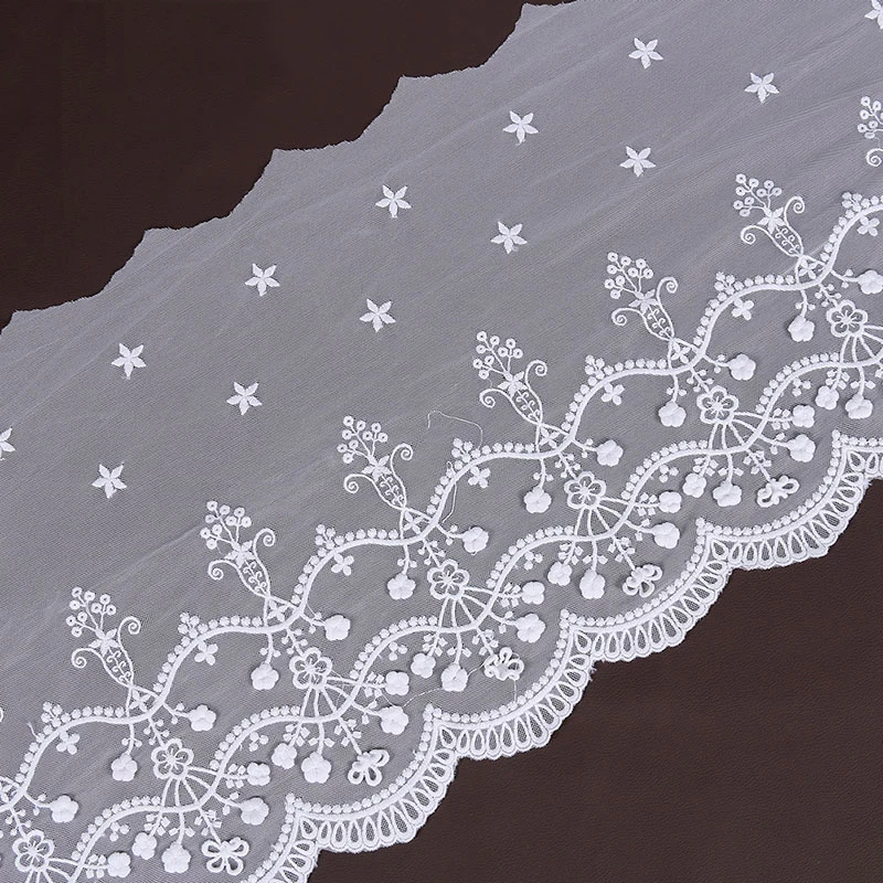 Smiry 2 ярда белого цвета 3 стиля вышитая сетка кружевная отделка ткань лента