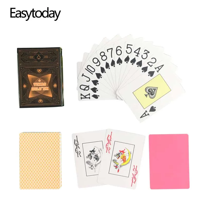 Easytoday 1 шт./компл. Новые Классические покерные игральные карты backt Texas Holdem