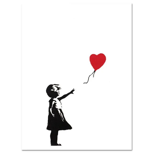 Picture 1 Banksy холст Художественная печать настенная живопись на холсте скандинавские плакаты и принты настенные картины для гостиной абстрактный Декор Куадрос - Цвет: Picture 1