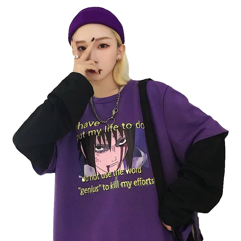 YouGeMan Осенняя Футболка женская одежда Корейский Ulzzang Harajuku уличная хип-хоп