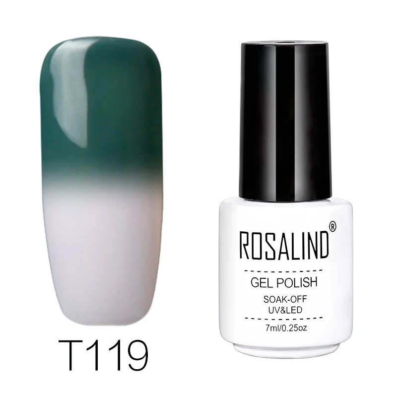 Гель для ногтей ROSALIND 1 S, Гель-лак для ногтей, серия Hybrid Primer с изменением температуры и цвета, ультрафиолетовый, быстросохнущий, для маникюра - Цвет: RCT119