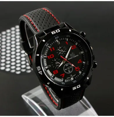Fashion Luxury Brand Watches Men leather Band Quartz outdoor Sport Watch Chronograph Wrist Clock montre femme | Наручные часы