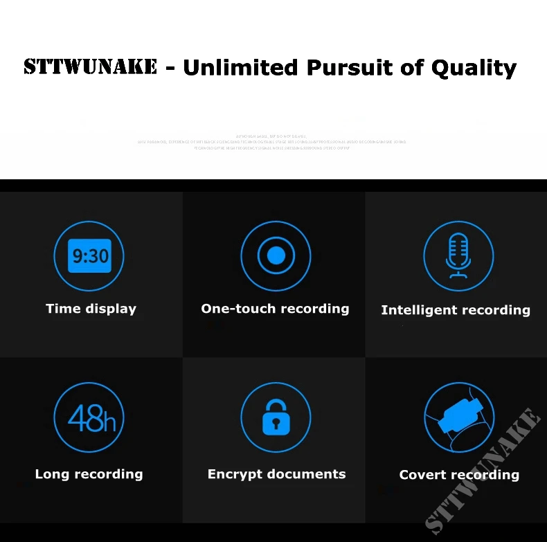 STTWUNAKE Диктофон профессиональный диктофон аудио ручка мини usb рекордеры цифровой звук cmicro Активированный запись часы