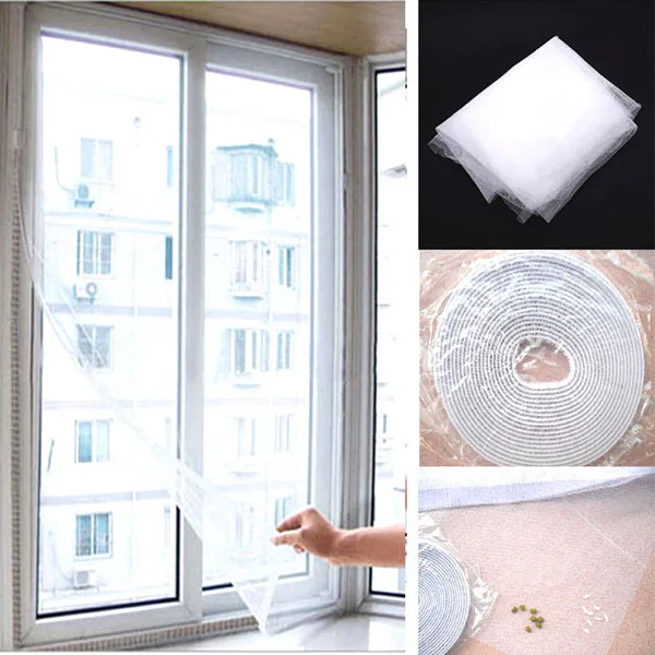 Practical IY Ventilation Insect Bug Window Netty Yarn Voile Meshy Screen Sticky Flyscreen | Строительство и ремонт