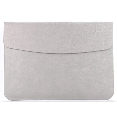 Серый Полиуретановый чехол для ноутбука Macbook Air retina 11 12 13 15 Pro 13,3 15,4 Touch Bar сумка для ноутбука Xiaomi 13,3 15,6 чехол - Цвет: Серый