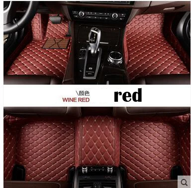 3pcs red EMS автомобильные коврики, чехол для Kia Sorento Sportage Optima K5 Forte Carens Soul, 3D автомобильный стиль, кожаные противоскользящие ковровые вкладыши - Название цвета: 3pcs red