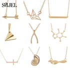 Женское винтажное ожерелье SMJEL, колье с цепочкой в виде лисы, подарочное колье