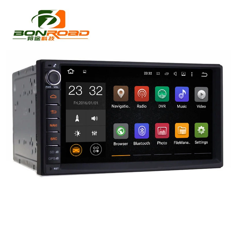 Универсальный Android5.1.1 7 &quot2Din Игрок Автомобиля Радио GPS 1024*600 Емкостный Экран Car Audio