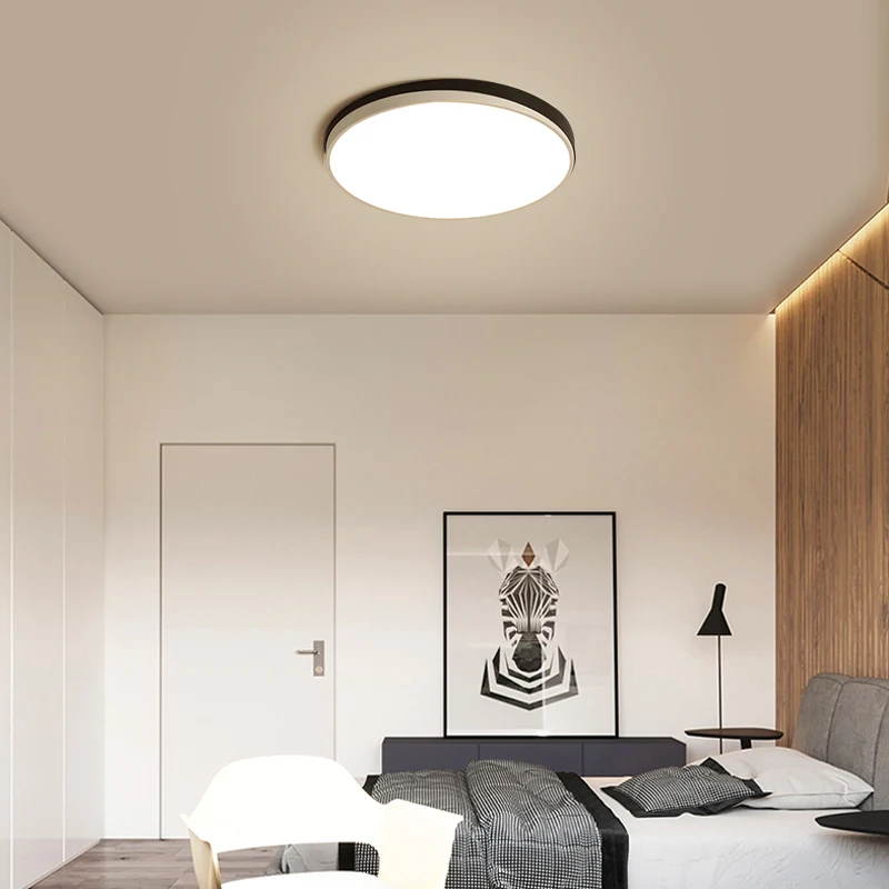 Минимализм ledlamp потолочная светодиодная люстра для спальни lampadario белая/черная современная люстра осветительные приборы