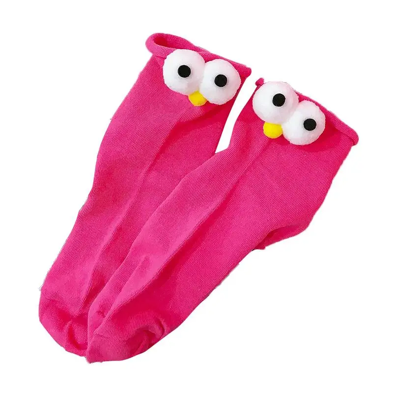 Hot Pink Милые теплые носки с изображением героев мультфильма «Улица Сезам» Детские гетры с закручивающимися губами - Цвет: Hot Pink