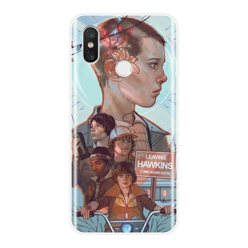 Мягкий чехол на заднюю панель с рисунком из сериала очень странные дела для Xiaomi Mi