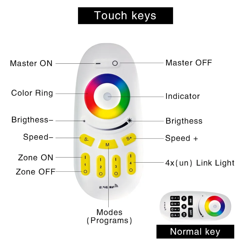 Dimmable GU10 Led Milight 4 Вт AC 110 В/220 В 85-265 в Mi Light Светодиодная лампа RGBW/RGBWW прожектор + 2 4G Wifi