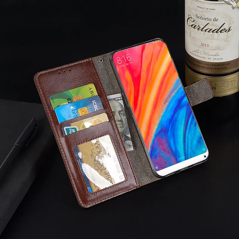 Роскошный чехол кошелек для Xiaomi Mi Mix 2S откидной Магнитный кожаный с подставкой и