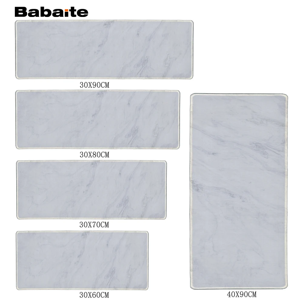 Коврик для мыши Babaite цветной коврик с изображением белого мрамора игровой