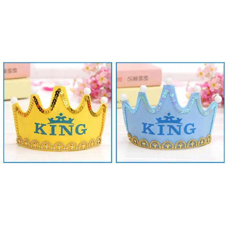 Lighting Party Hat Adult Kids Birthday Crown Cap Happy Multi Color Light-Up LED Decorative Hats Princess Hair Band A40 | Дом и сад
