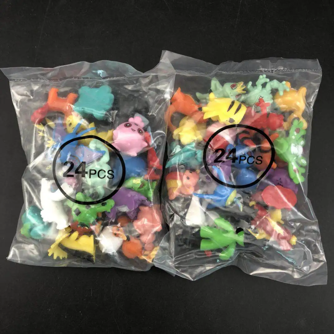 48pcs figures Высокое качество 7 см мяч эльфа с 2,5-3 см Покемоны Фигурки игрушки могут мечта спальня мебель для детей подарок - Цвет: 48pcs figures