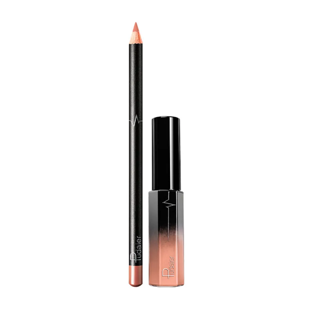 Pudaier Cosmetics 2 шт. бархатная матовая стойкая водостойкая помада, матовая помада для губ, набор, красота, Новое поступление, пигментированные помады