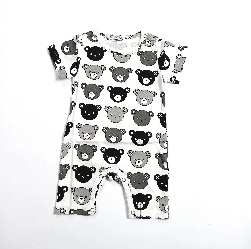 Комбинезон для новорожденных мальчиков и девочек летний цельный комбинезон с