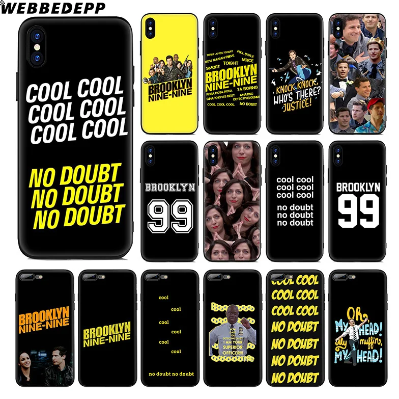 WEBBEDEPP Бруклин девять Мягкий силиконовый чехол для Apple iPhone 11 Pro Xr Xs Max X или 10 8 7 6 6S Plus 5