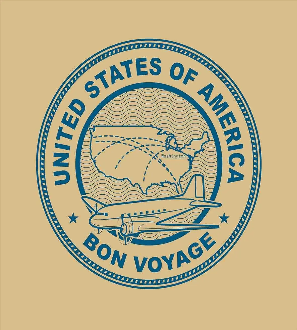 Набор пододеяльников для путешествий Соединенные Штаты Америки карта с