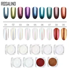 Зеркальная пудра для ногтей ROSALIND, Блестящий лак для дизайна ногтей, аксессуары для маникюра, Полуперманентная основа для пудры, верхнее покрытие