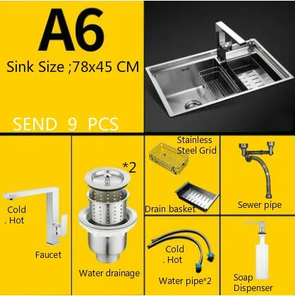 Бесплатная доставка домашняя Высококачественная кухонная ручная раковина с