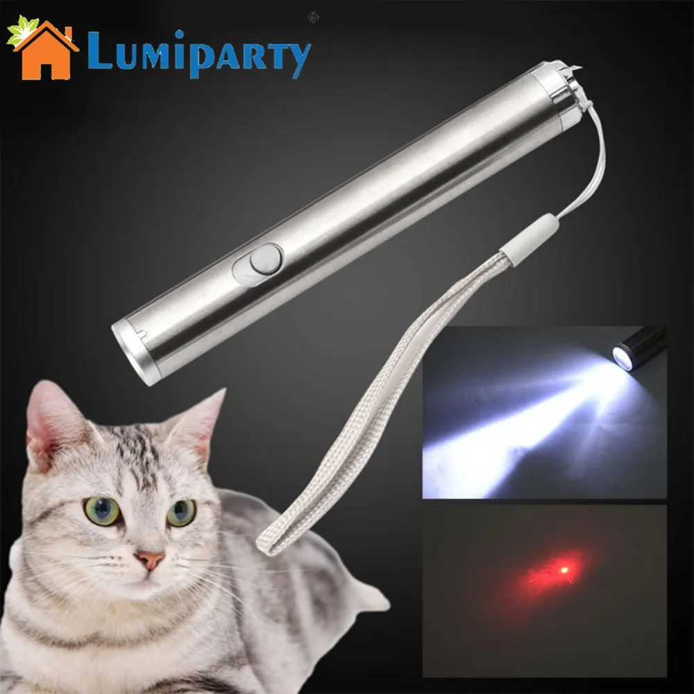 LumiParty 2 в 1 красный многофункциональный светильник лазерный фонарик игрушка тизер