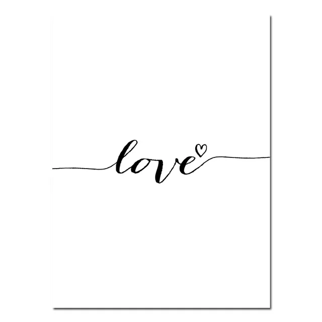 2 Home Decor Painting Love Smile Dream Sweet Quotes Art Canvas Poster and Prints Abstract Minimalist Wall Home Decoration Picture - Цвет: 2