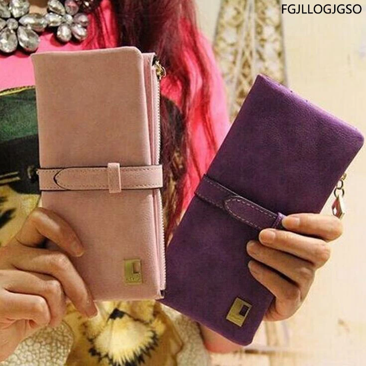 Женщины Организатор кошелек 2017 Европа Модные женские длинные насосная пояса на