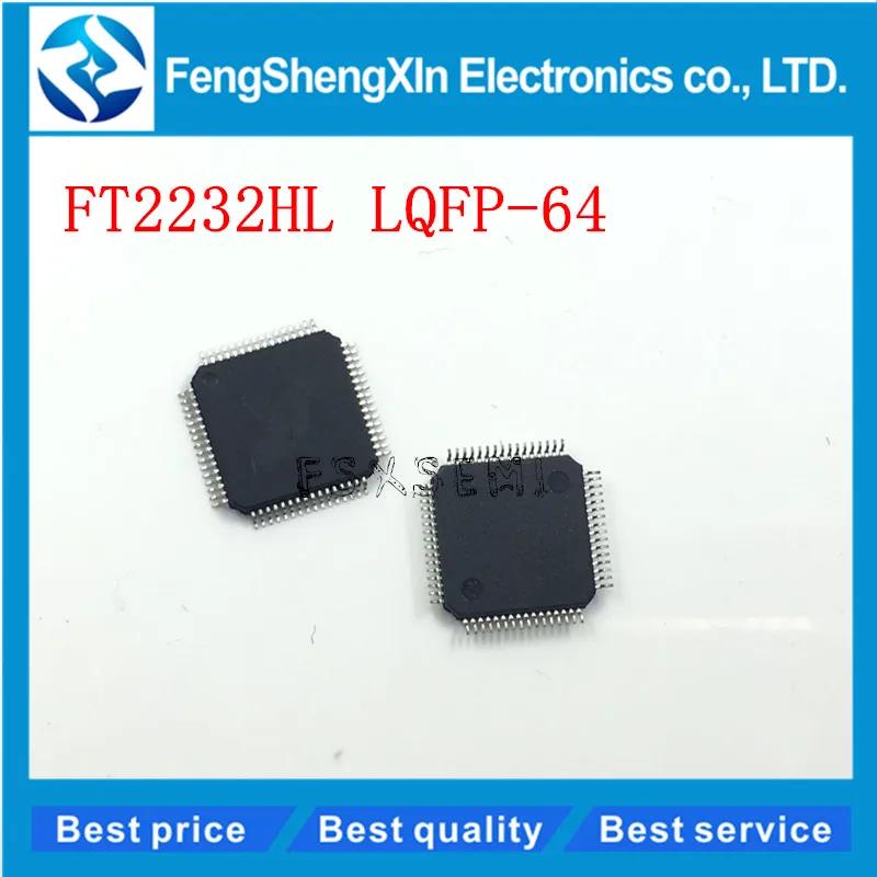 

2pcs/lot New FT2232 FT2232HL LQFP64C Dual High Speed USB to Multipurpose UART/FIFO IC
