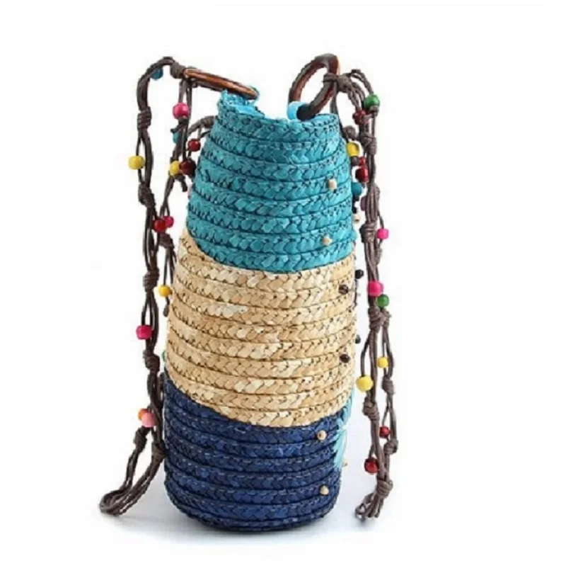 Соломенная вязаная женская пляжная сумка-тоут ручной работы с морской звездой