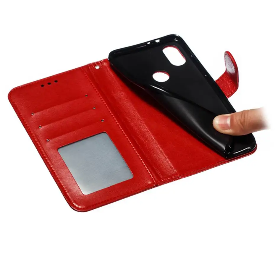 Из искусственной кожи с откидной крышкой для Xiaomi Mi 6X A2 Coque кошелек 3D защитный кожух для Xiaomi Mi A2 чехол Hoesje принципиально Xiaomi Mi 6X чехол
