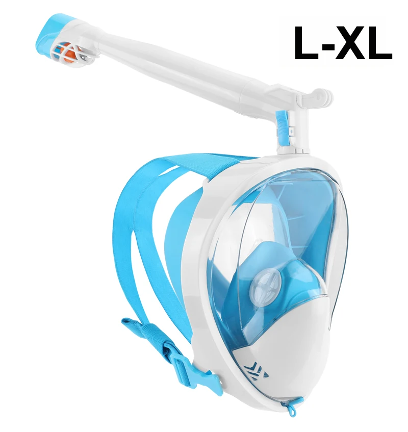 Color 6 L-XL 360 градусов вращающийся полный лицо подводное плавание маски 180 вид анти-туман Анти-утечки трубка Подводное плавание маска - Цвет: Color 6 L-XL