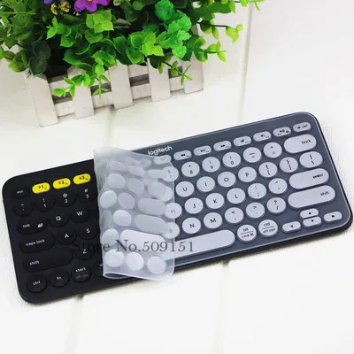Silver Силиконовая Защитная крышка для клавиатуры для logitech K380 Bluetooth multi-устройства клавиатуры водонепроницаемый беспроводной настольный Пылезащитная пленка - Цвет: Silver
