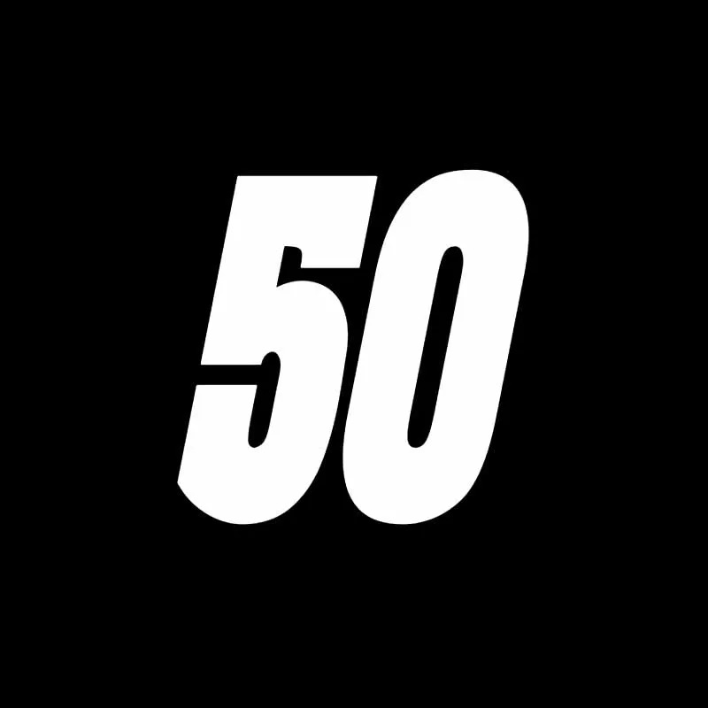 YJZT 14 9 см * 15 модный виниловый автомобильный Стайлинг lucky Number 50|Наклейки на