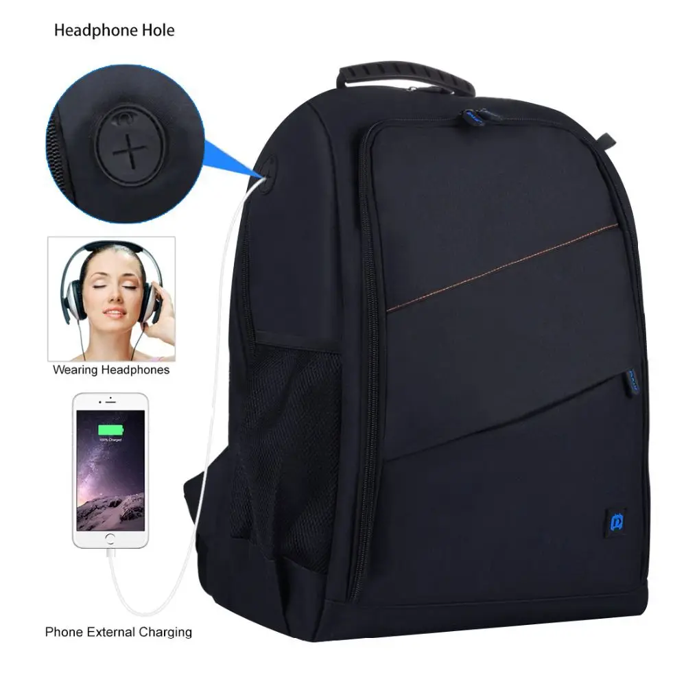 TEXU PULUZ Outdoor Portable Waterproof Scratch proof Dual Shoulders Backpack Camera Accessories Bag Digital DSLR Photo Video B | Багаж и