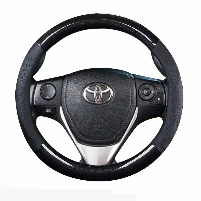 Кожаный Автомобильный Брелок с рулевого колеса Крышка для Toyota Camry Corolla Axio Altis Rav4